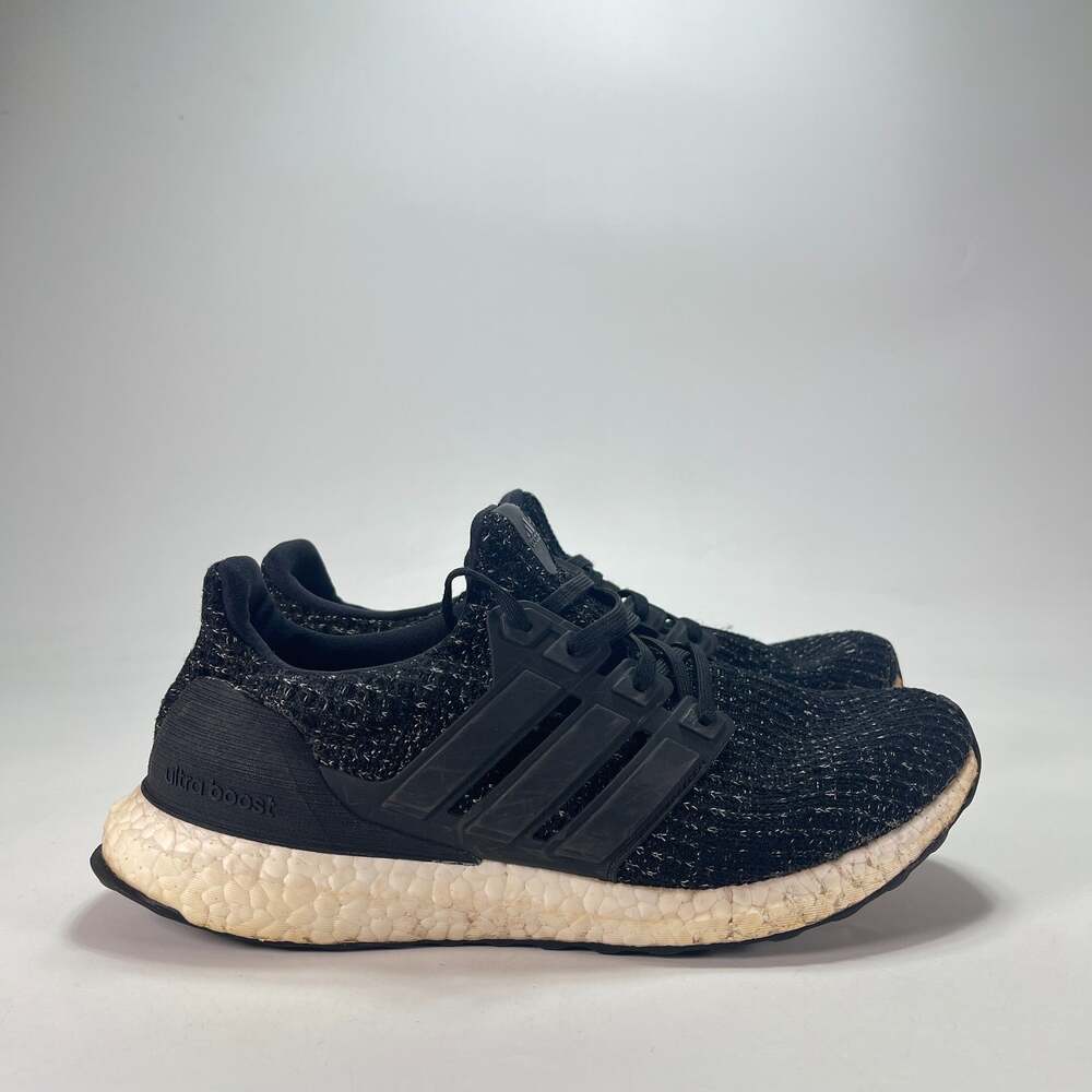 Adidas UltraBoost 4.0 Black White Speckle Running Shoes Men's Size 9